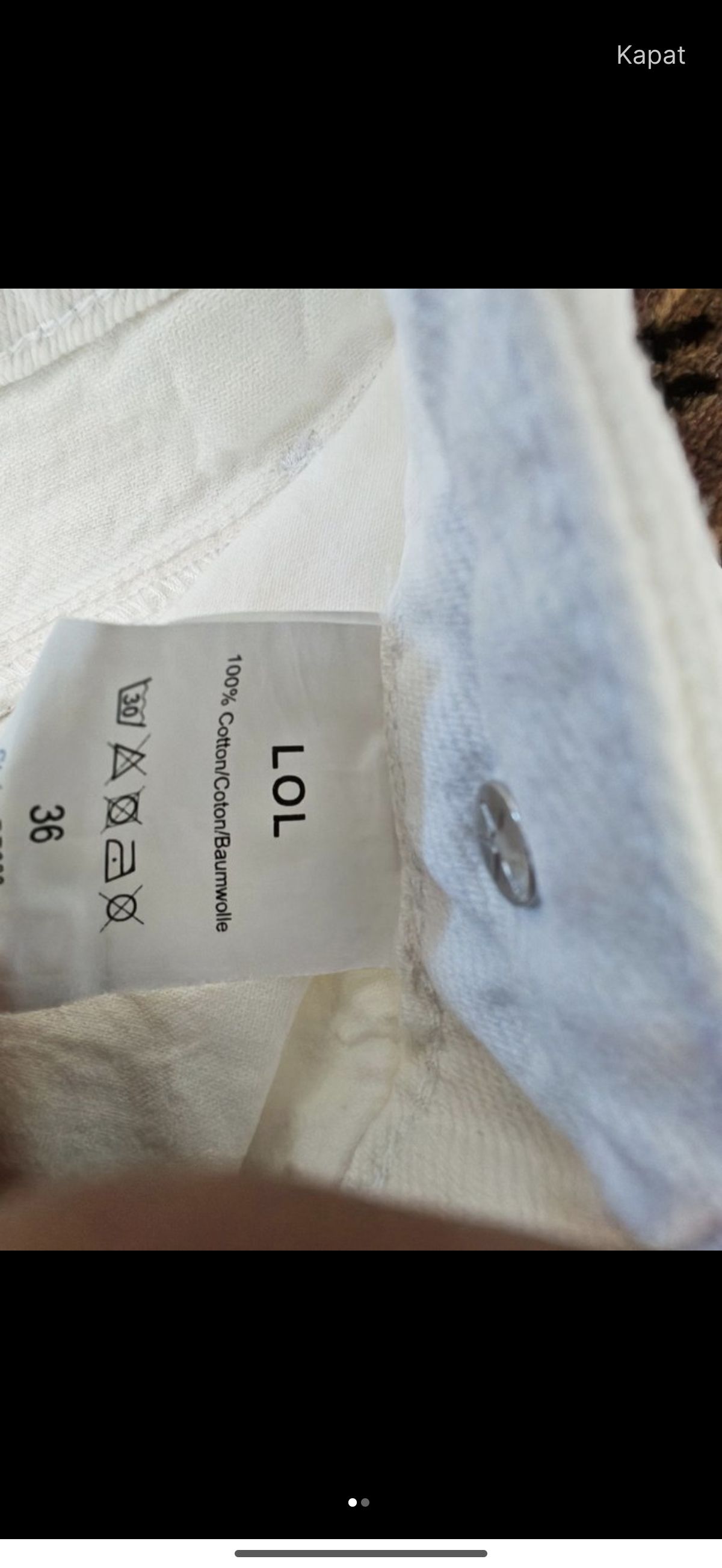Beyaz Geniş Paça Pantolon — görsel 3/3