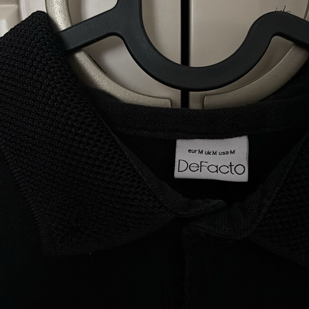 DeFacto Siyah Polo Yaka Erkek T-Shirt — görsel 2/2