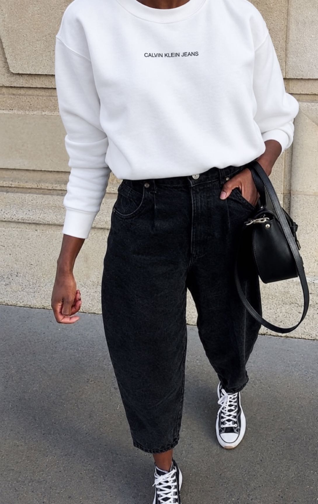Calvin klein içi tüylü beyaz sweatshirt — görsel 2/6