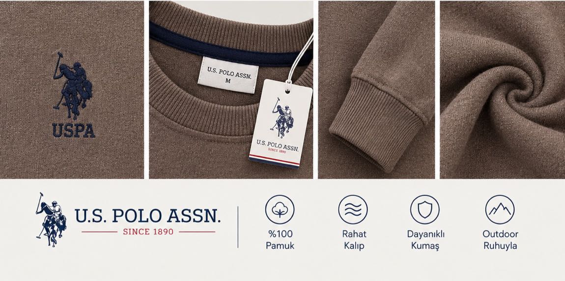 U.S.Polo Etiketli Erkek Sweatshirt — görsel 3/6