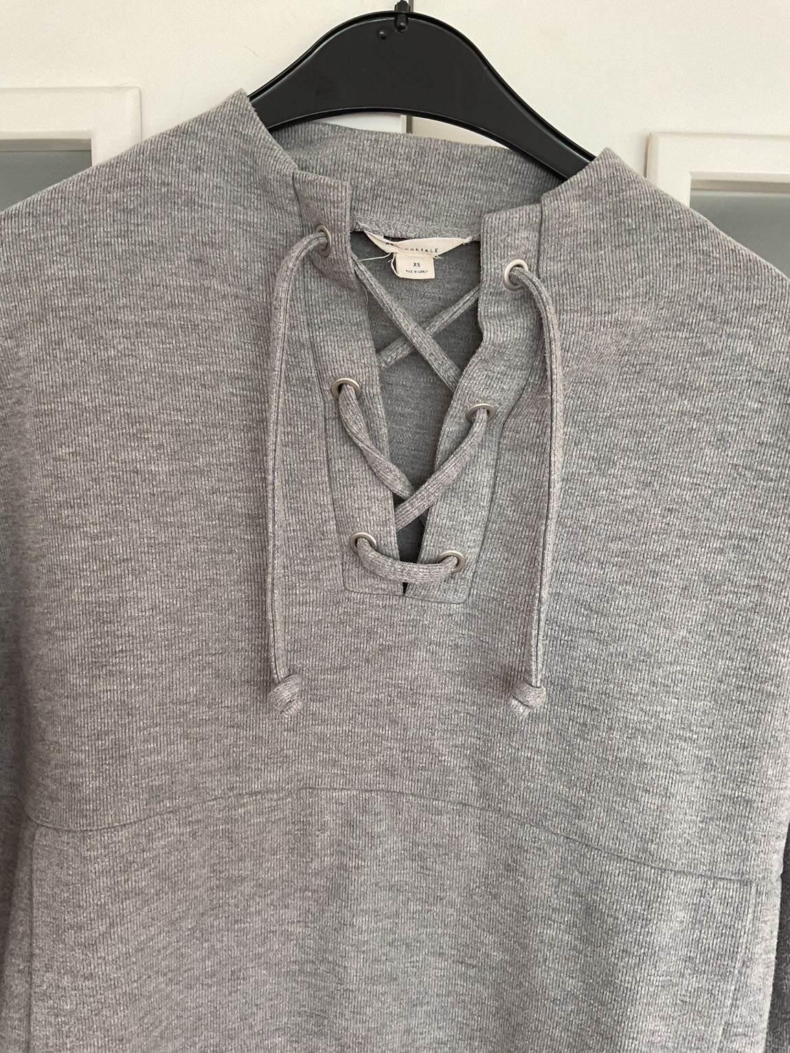 Gri Bağcıklı Sweatshirt — görsel 3/20