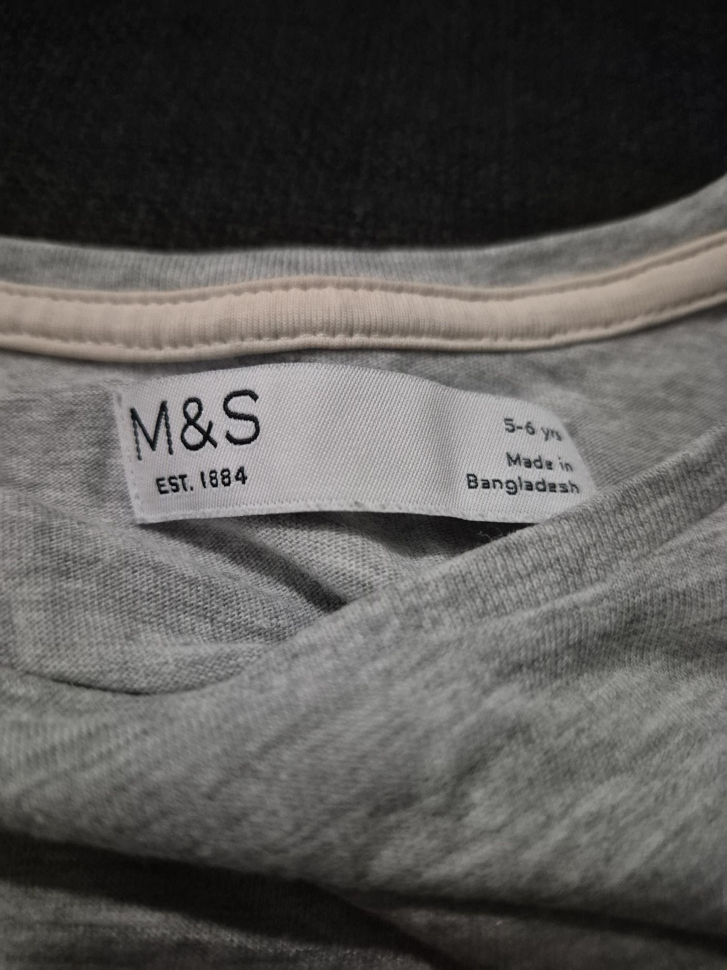 M&S Gri Pamuklu Uzun Kollu tişört body — görsel 3/4