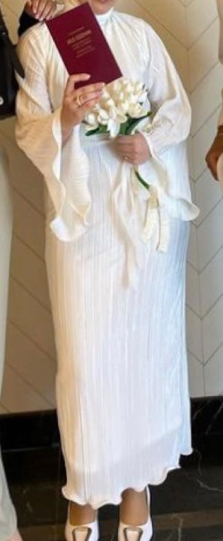 Beyaz Tesettür Elbise nikah — görsel 2/3