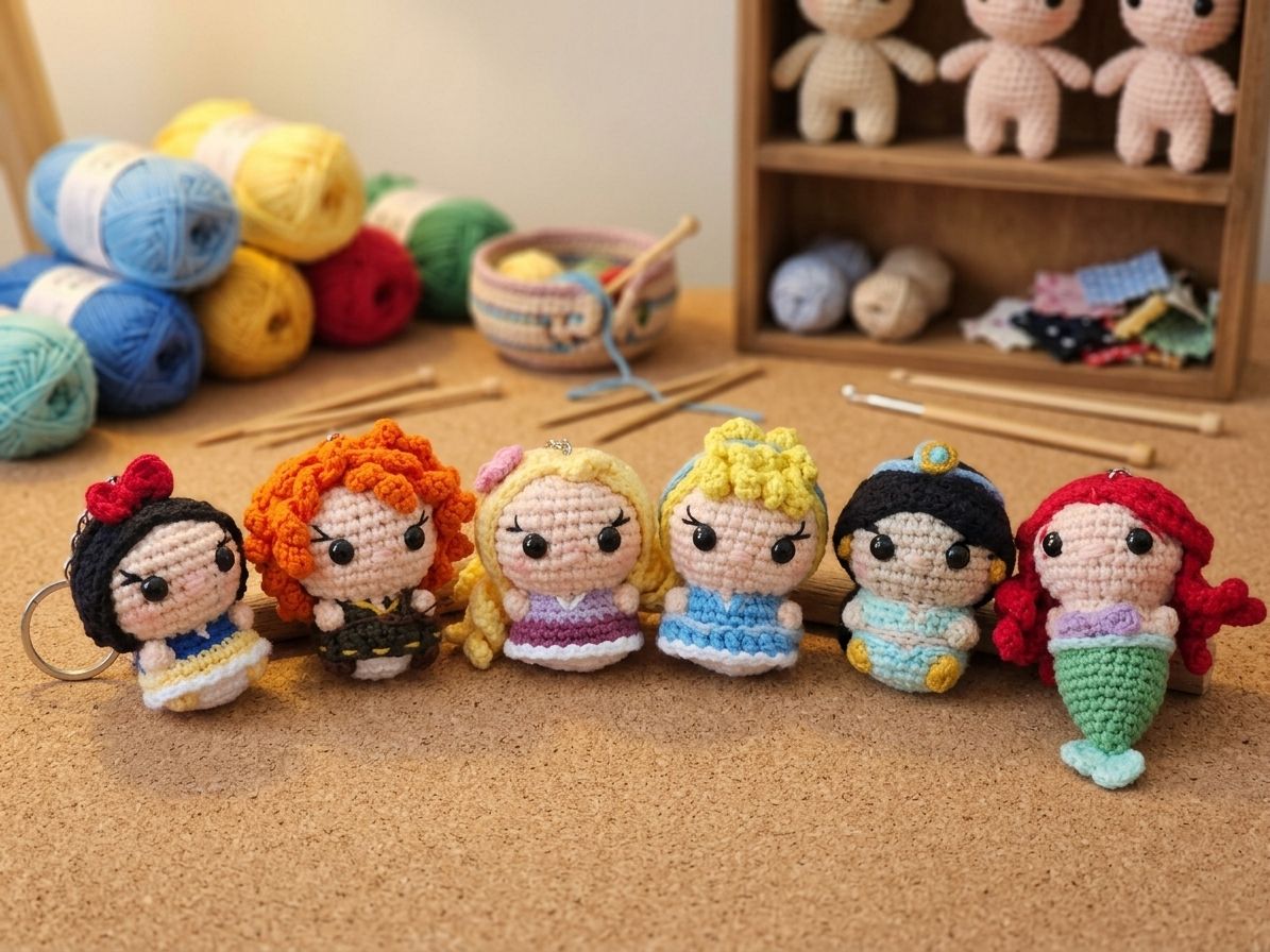 Amigurumi Disney Prenses Anahtarlıkları — görsel 3/3