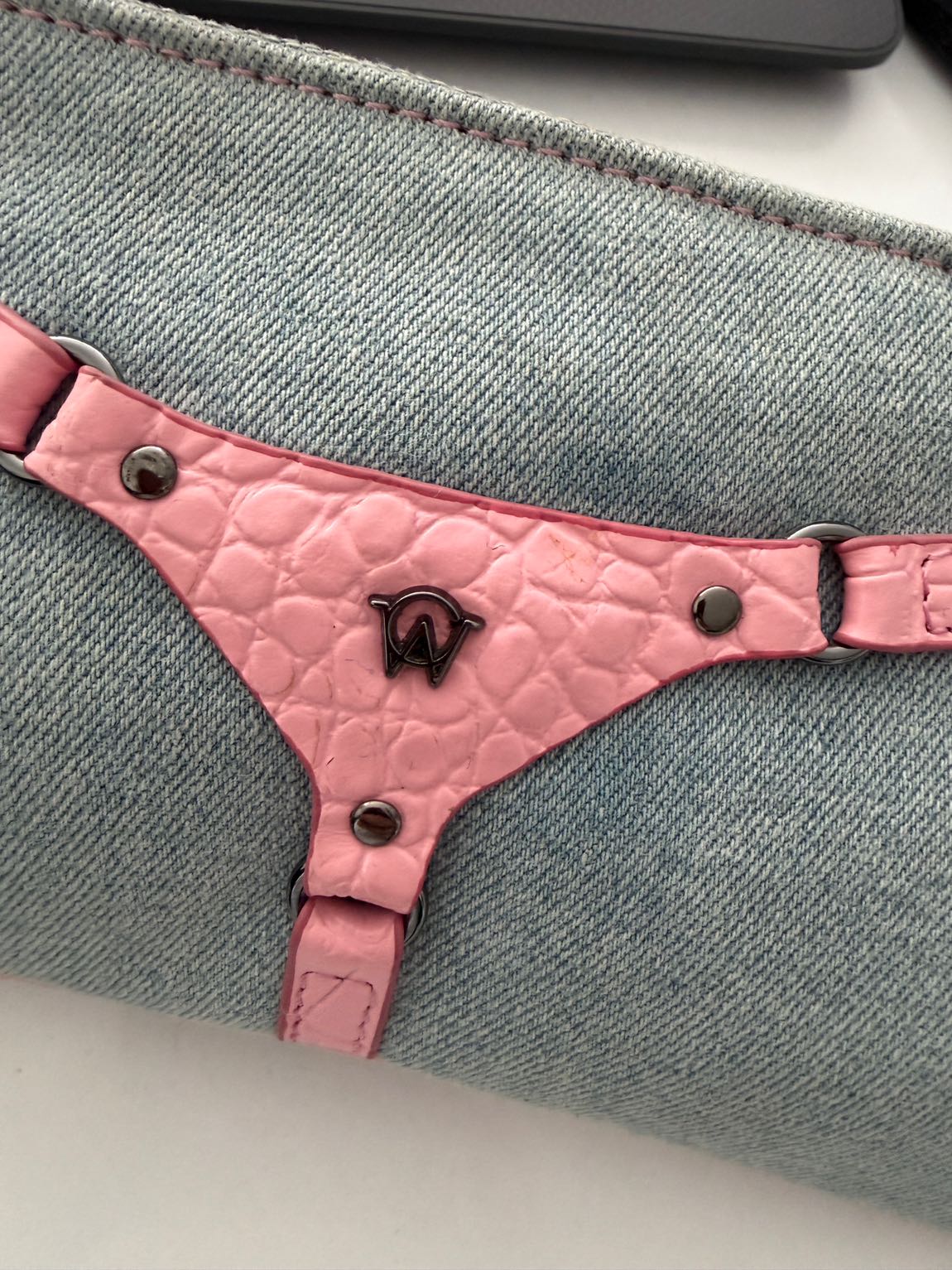 Manc Denim ve Pembe Detaylı Çanta — görsel 6/6