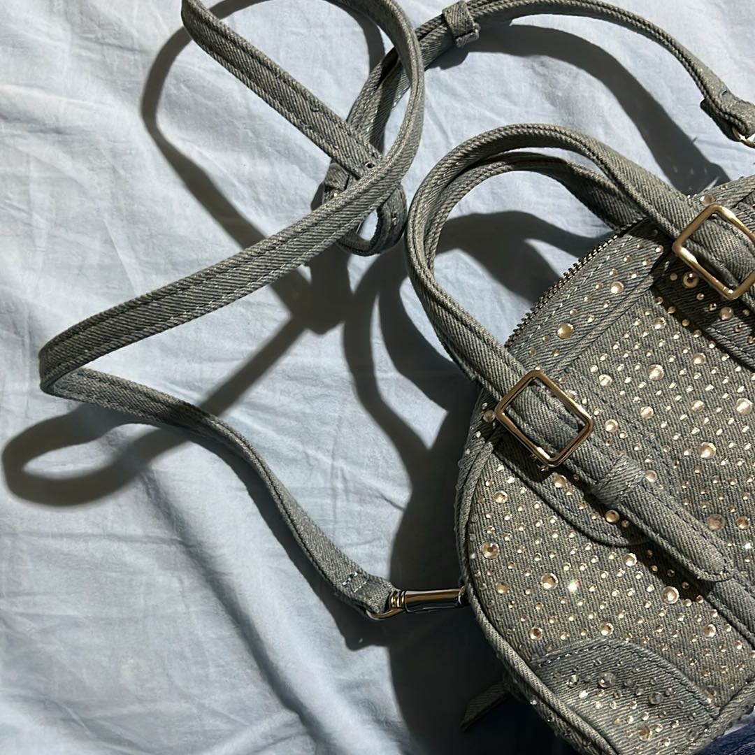 Zara Viral Taşlı Kot Kadın Çanta — görsel 3/5