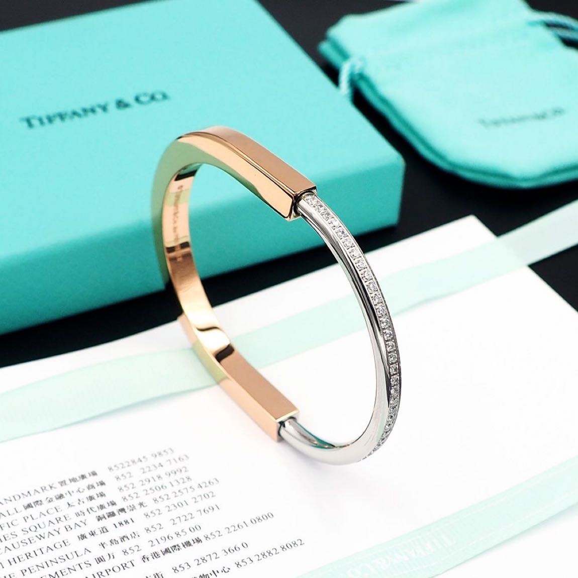 Tiffany & Co Lock Bangle Bracelet — görsel 5/12