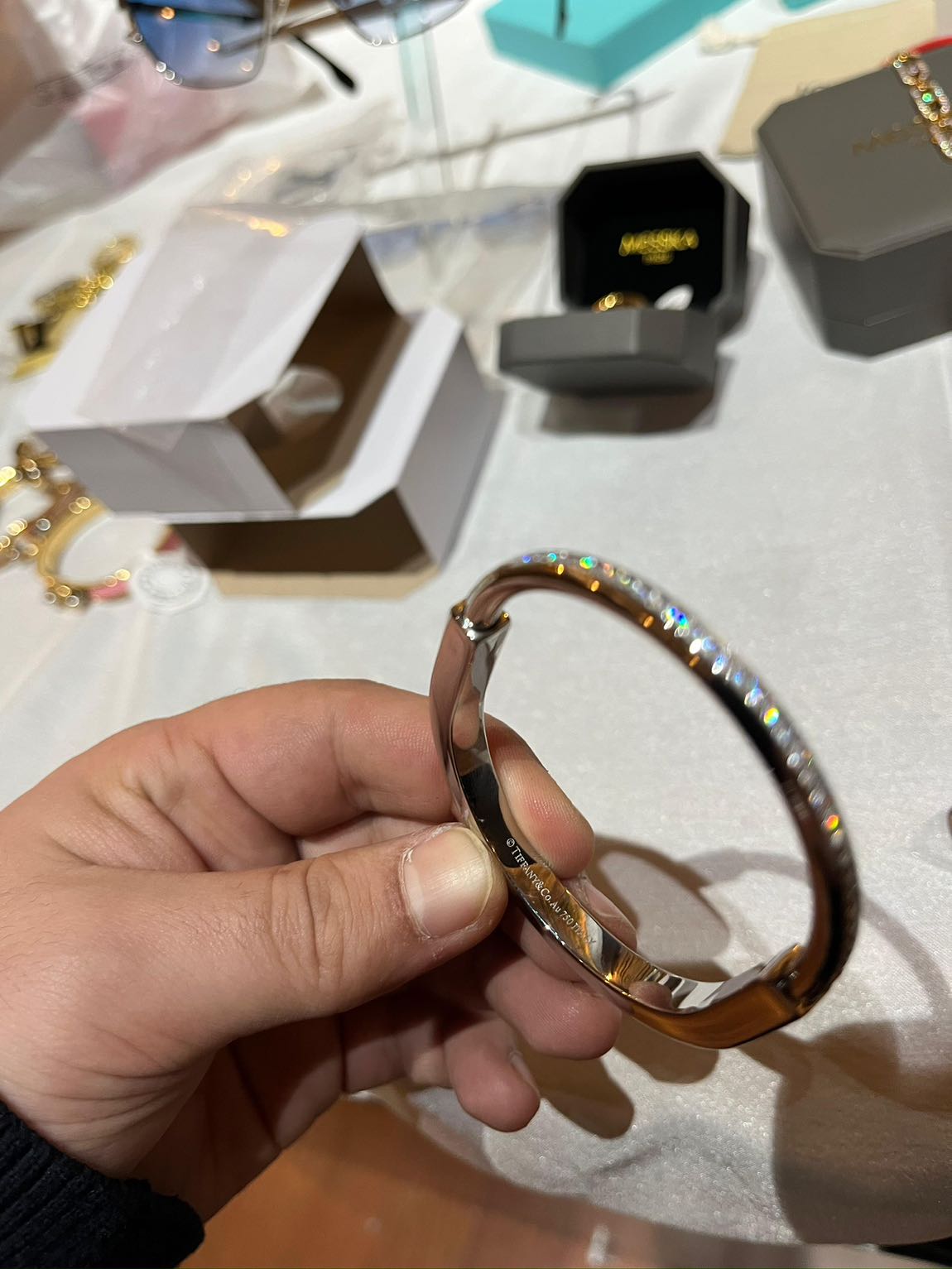 Tiffany & Co Lock Bangle Bracelet — görsel 9/12