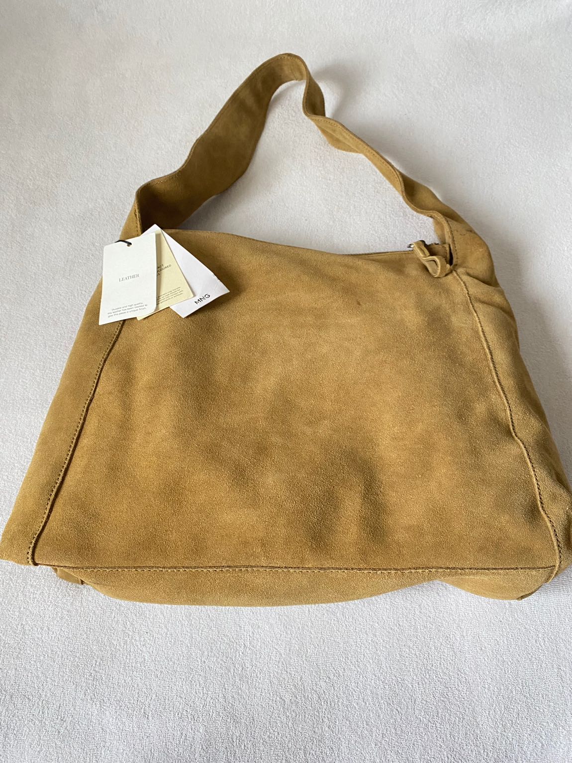 OrjMango hakiki Süet deri shopper çanta — görsel 2/3