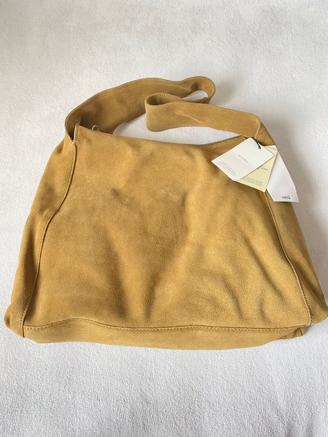 OrjMango hakiki Süet deri shopper çanta — görsel 3/3