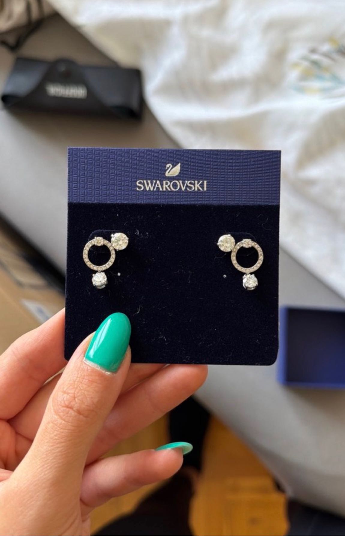 Swarovski 2 çift 2 farklı Küpe — görsel 3/6