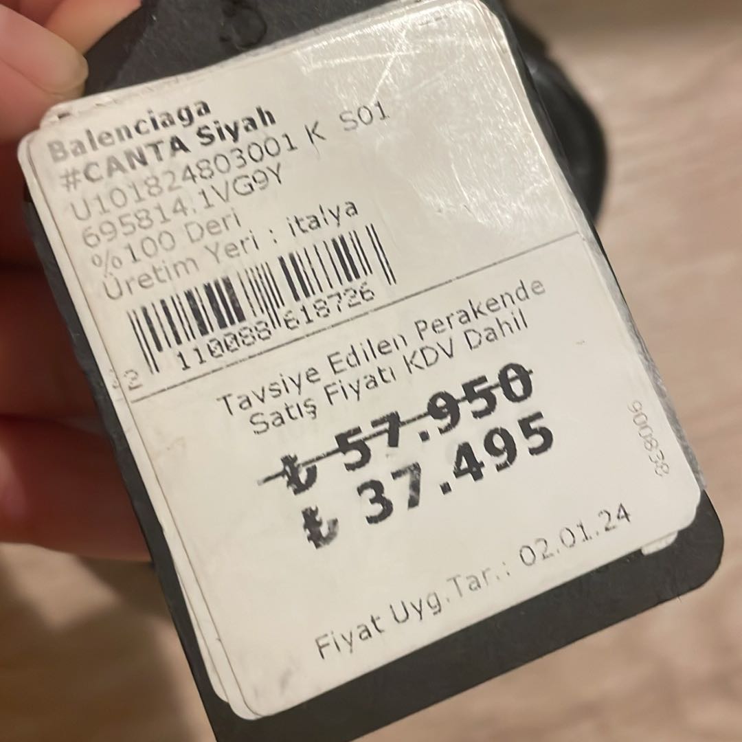 Siyah Deri Zincir Askılı Çanta — görsel 6/6
