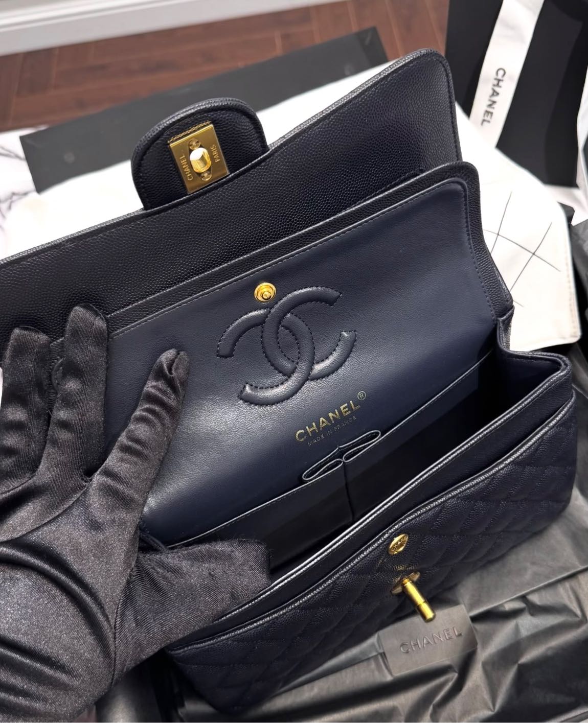 Chanel Flap Bag Navy Blue — görsel 8/13