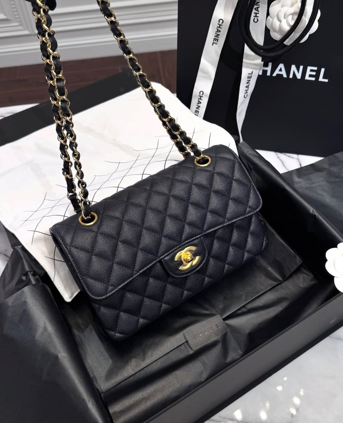 Chanel Flap Bag Navy Blue — görsel 3/13