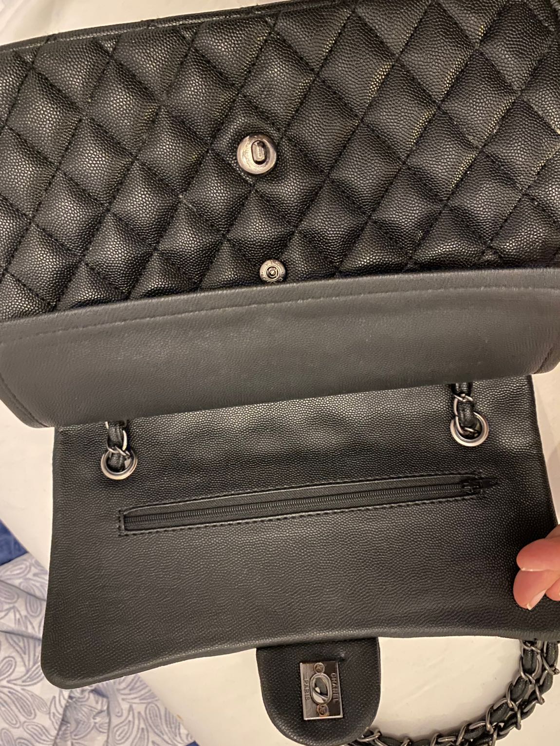 Chanel 2.55 Siyah Omuz Çantası — görsel 7/9