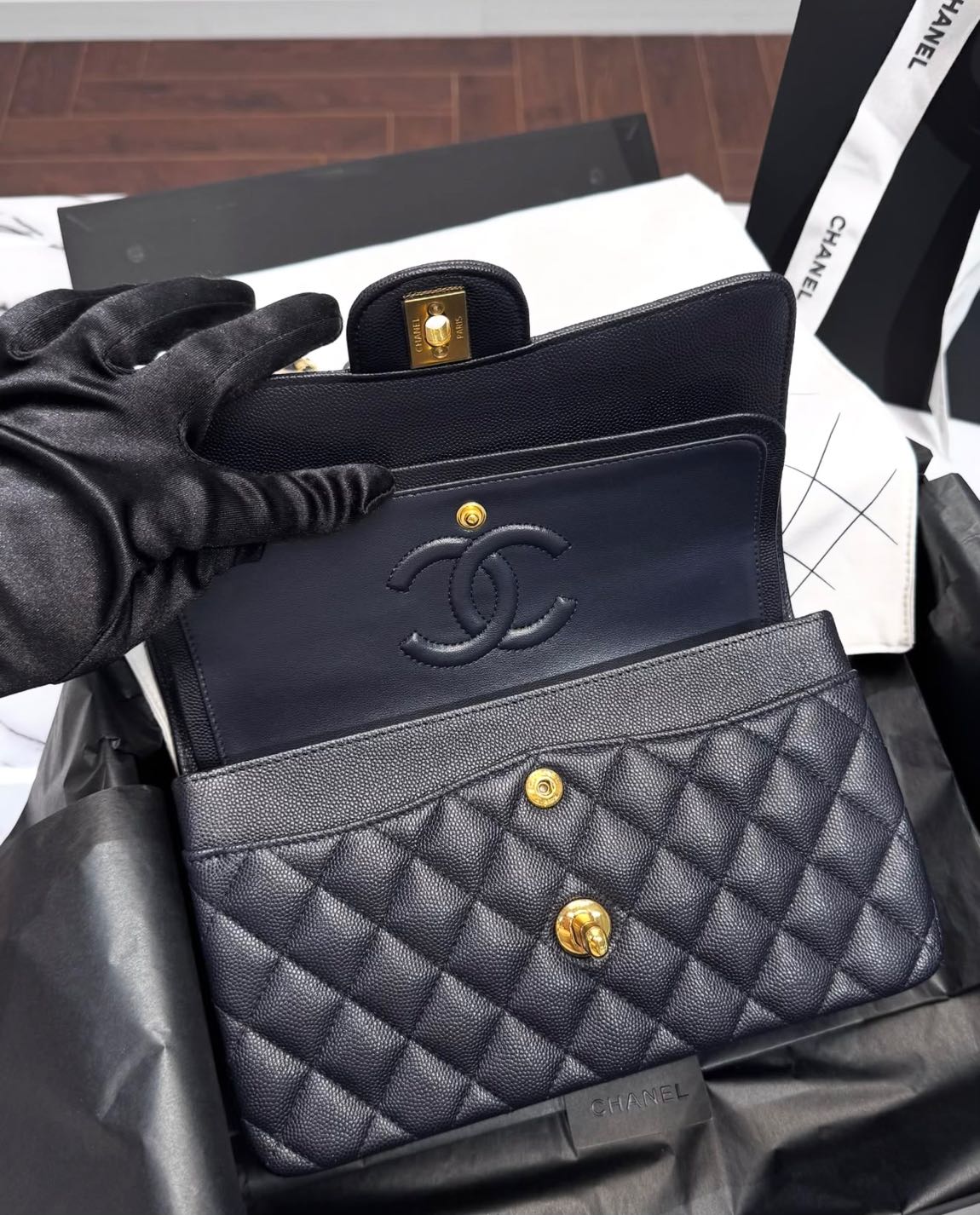 Chanel Flap Bag Navy Blue — görsel 7/13