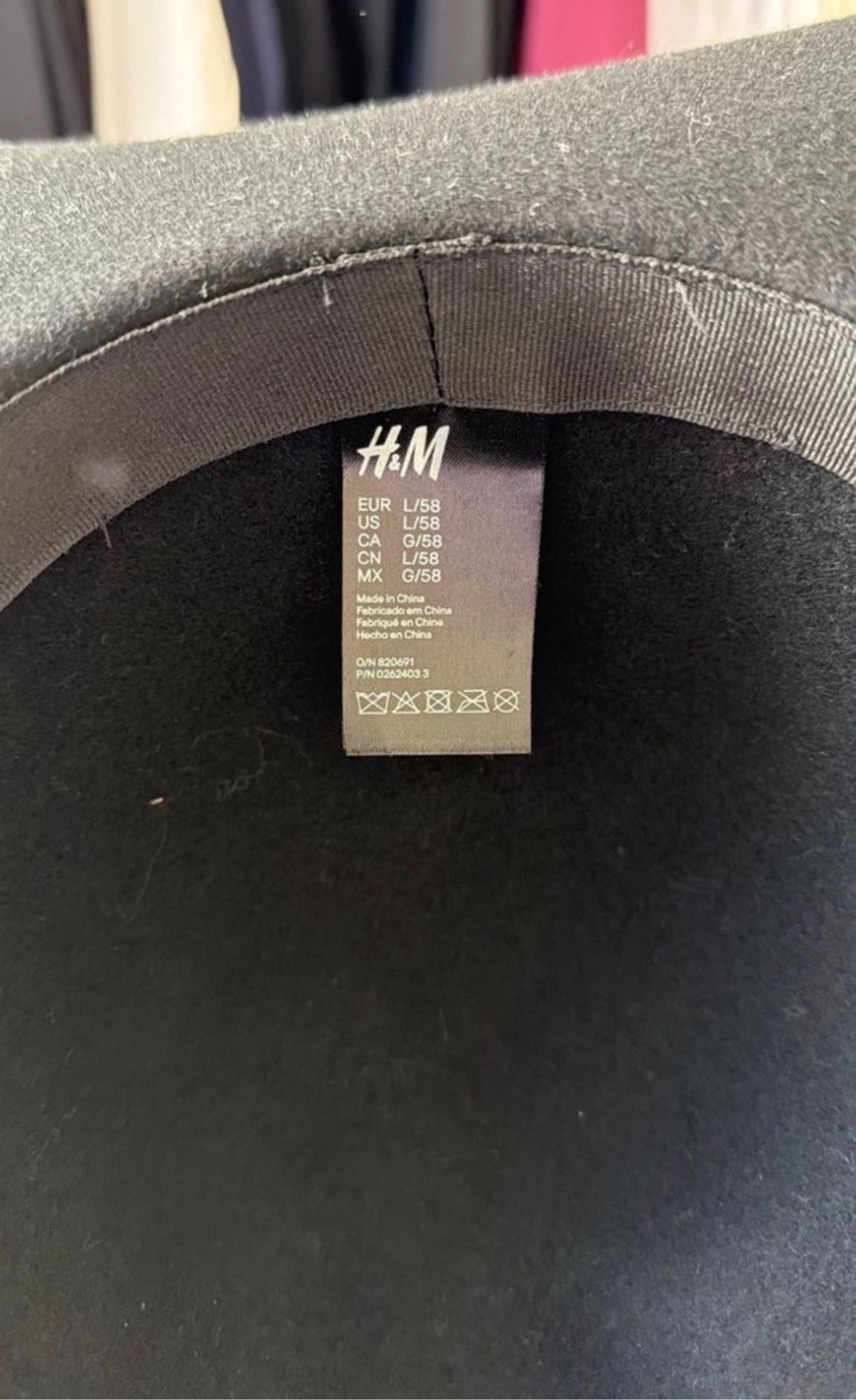 H&M Siyah Geniş Kenarlı Şapka — görsel 3/4