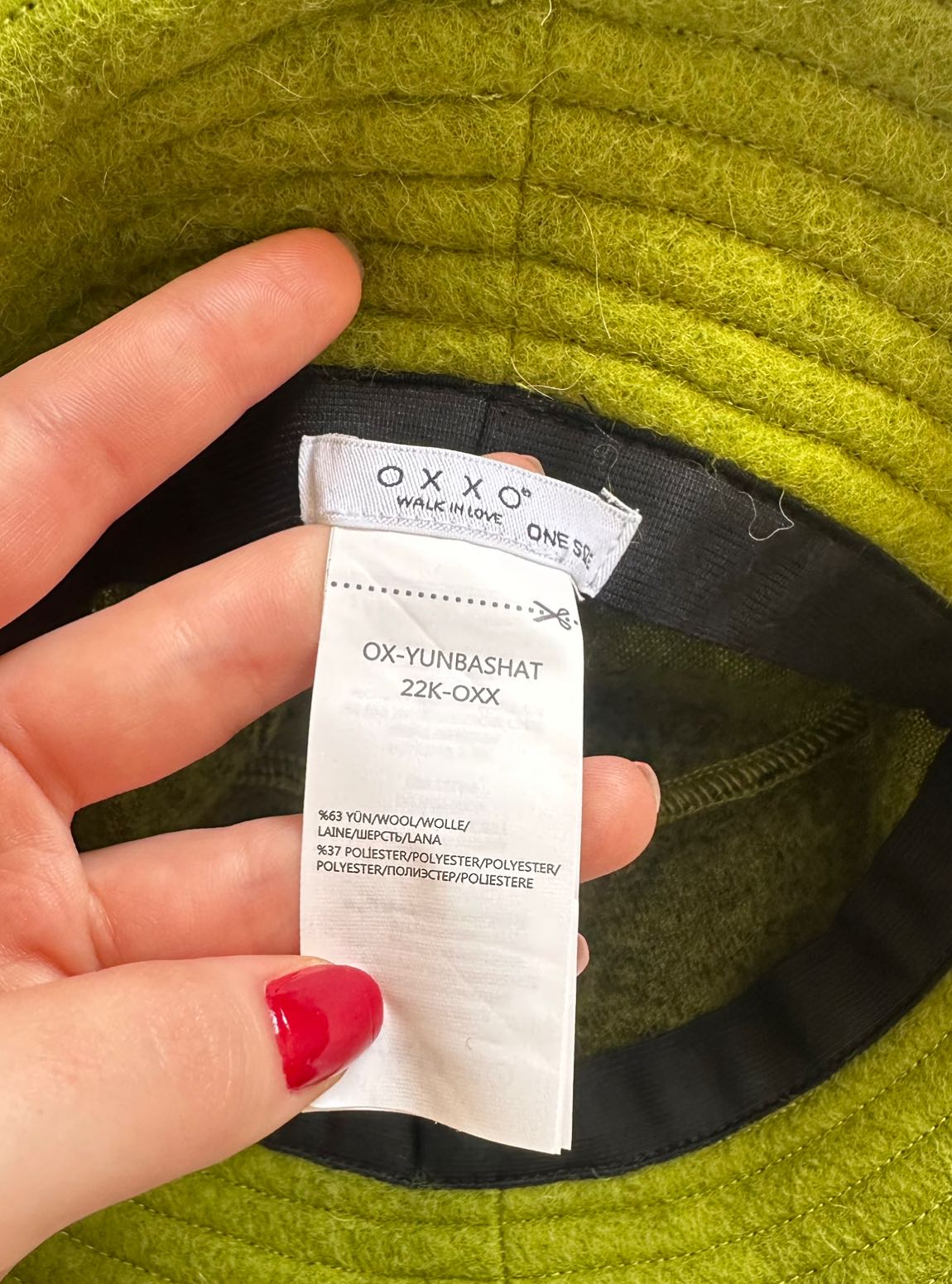 Oxxo Fıstık Yeşili Yün Balıkçı Şapka — görsel 4/4