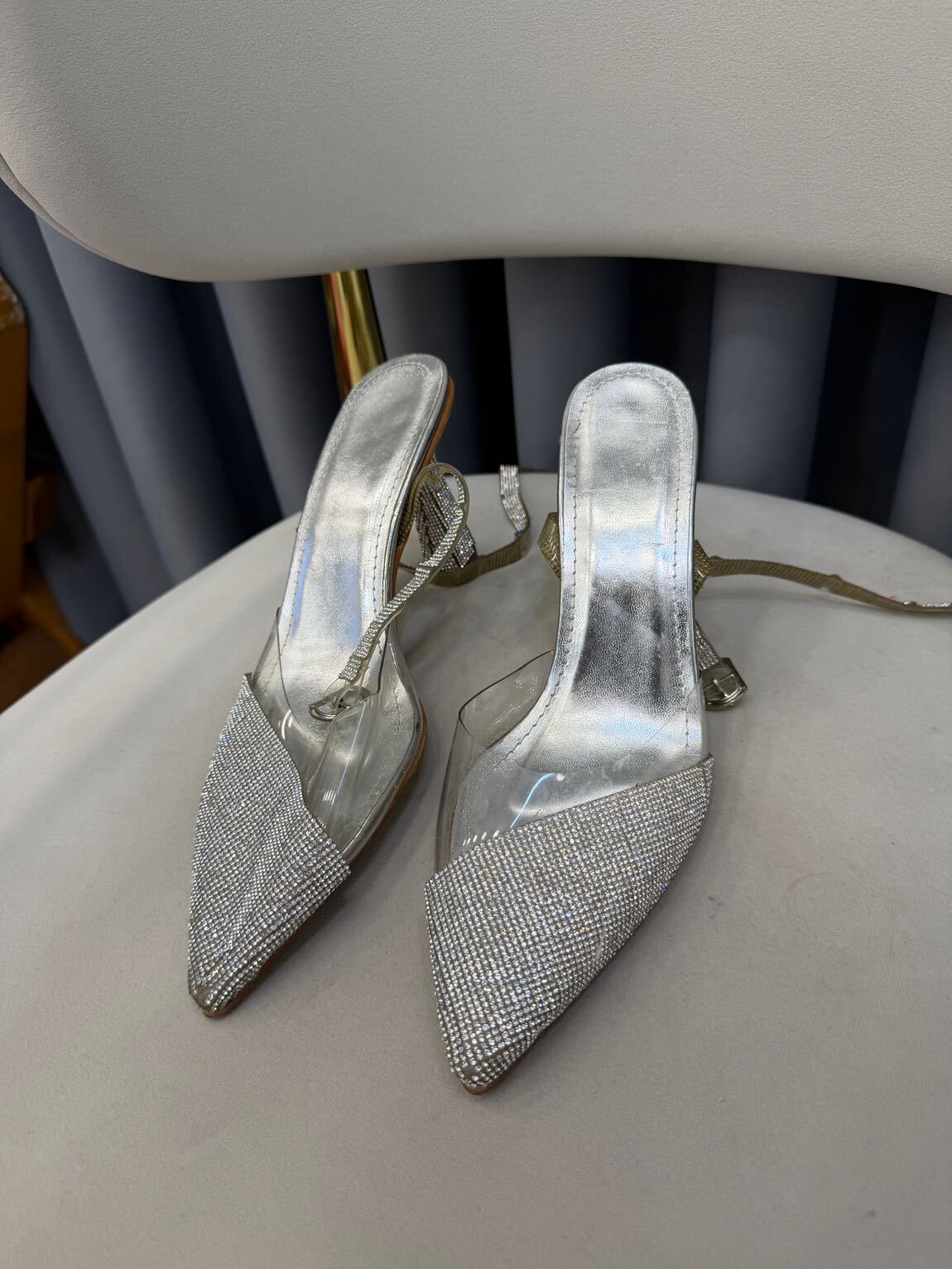 Şeffaf Taşlı Stiletto Ayakkabı — görsel 3/3