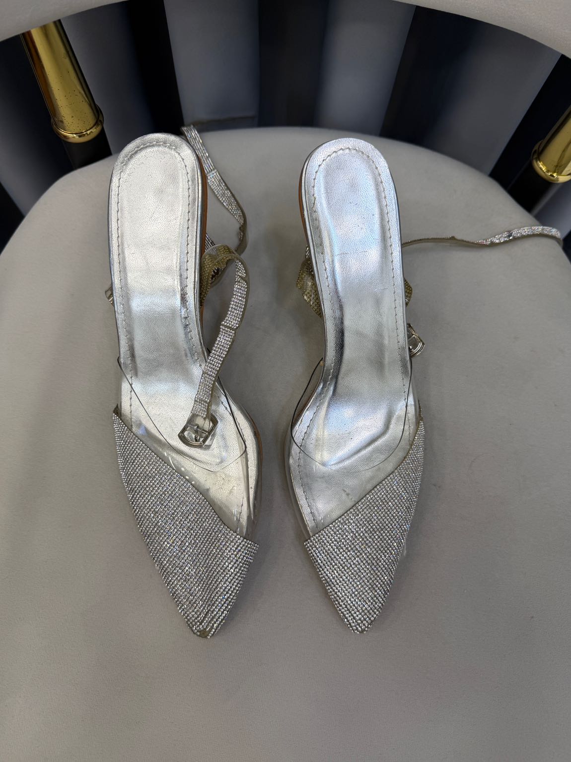 Şeffaf Taşlı Stiletto Ayakkabı — görsel 2/3