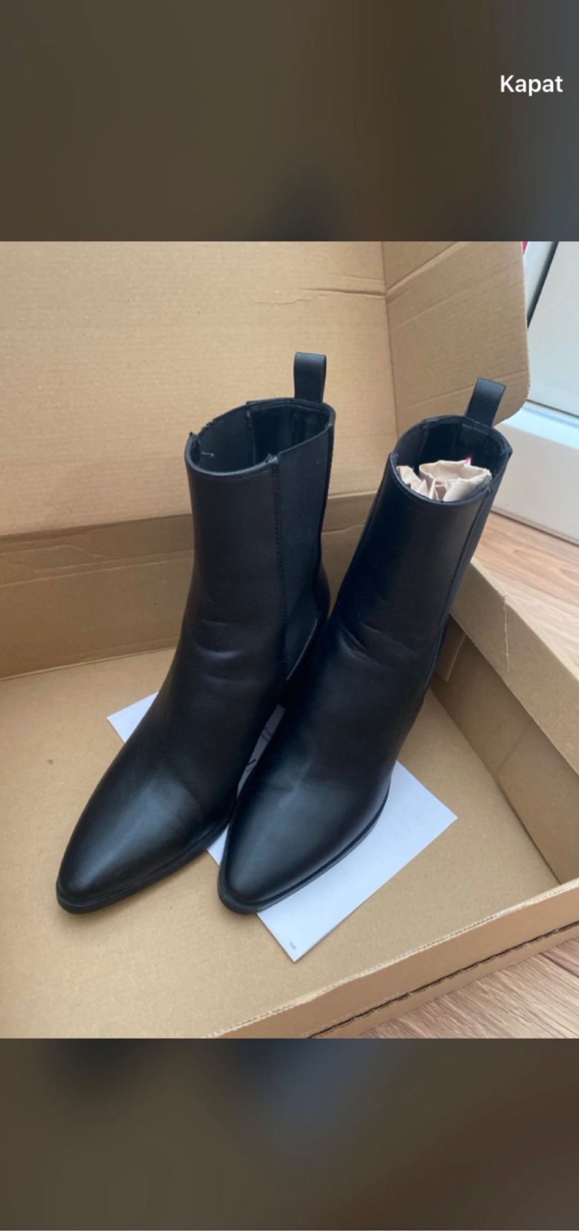 Zara siyah topuklu bot — görsel 3/8