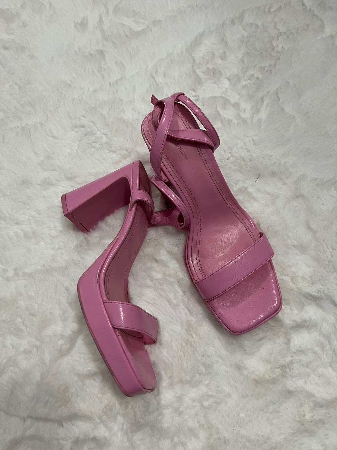 Pembe Platform Topuklu Sandalet — görsel 2/3