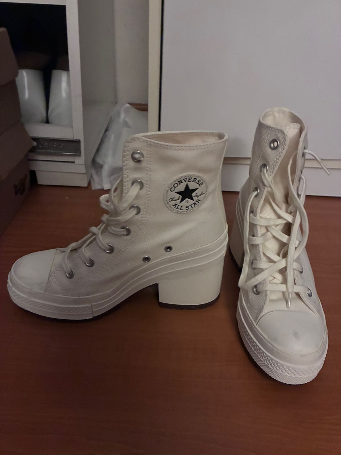 Converse Krem Topuklu Sneaker Bot — görsel 9/14