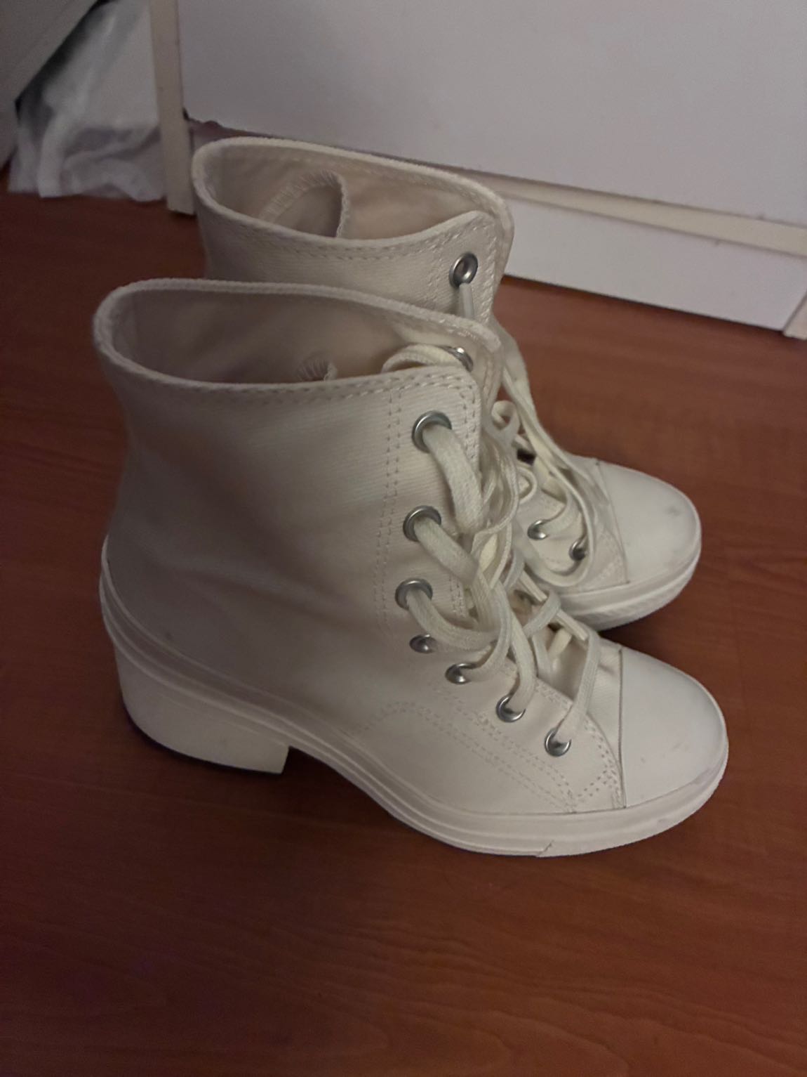 Converse Krem Topuklu Sneaker Bot — görsel 14/14