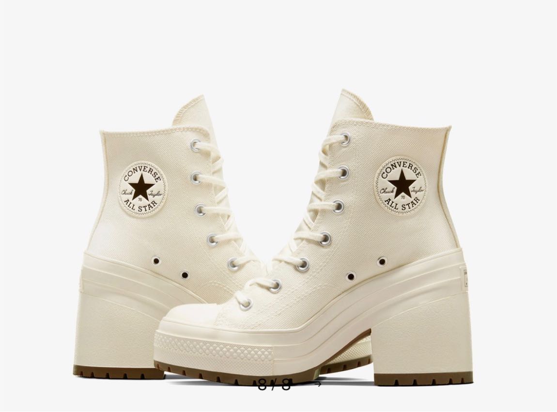 Converse Krem Topuklu Sneaker Bot — görsel 4/14