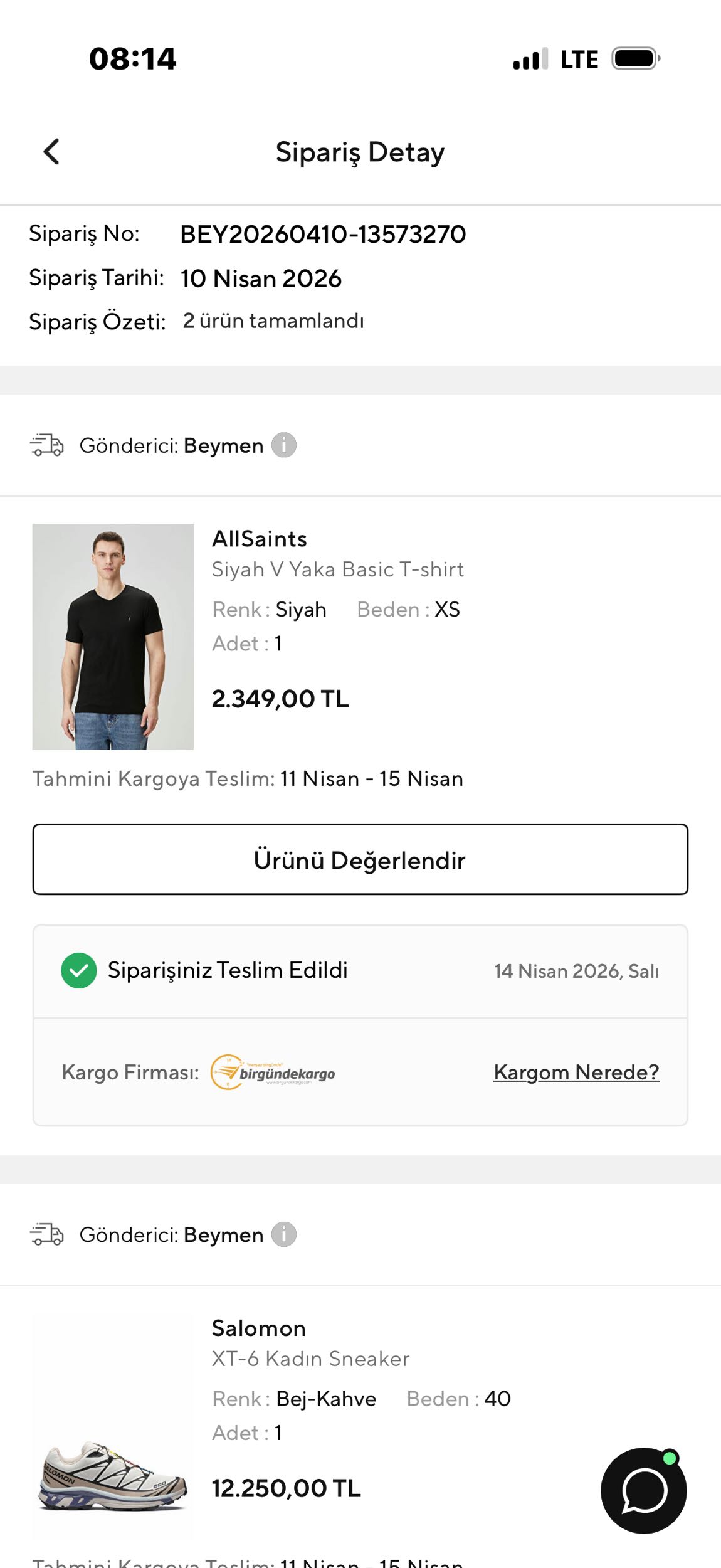 Salomon XT-6 Krem Spor Ayakkabı — görsel 7/7