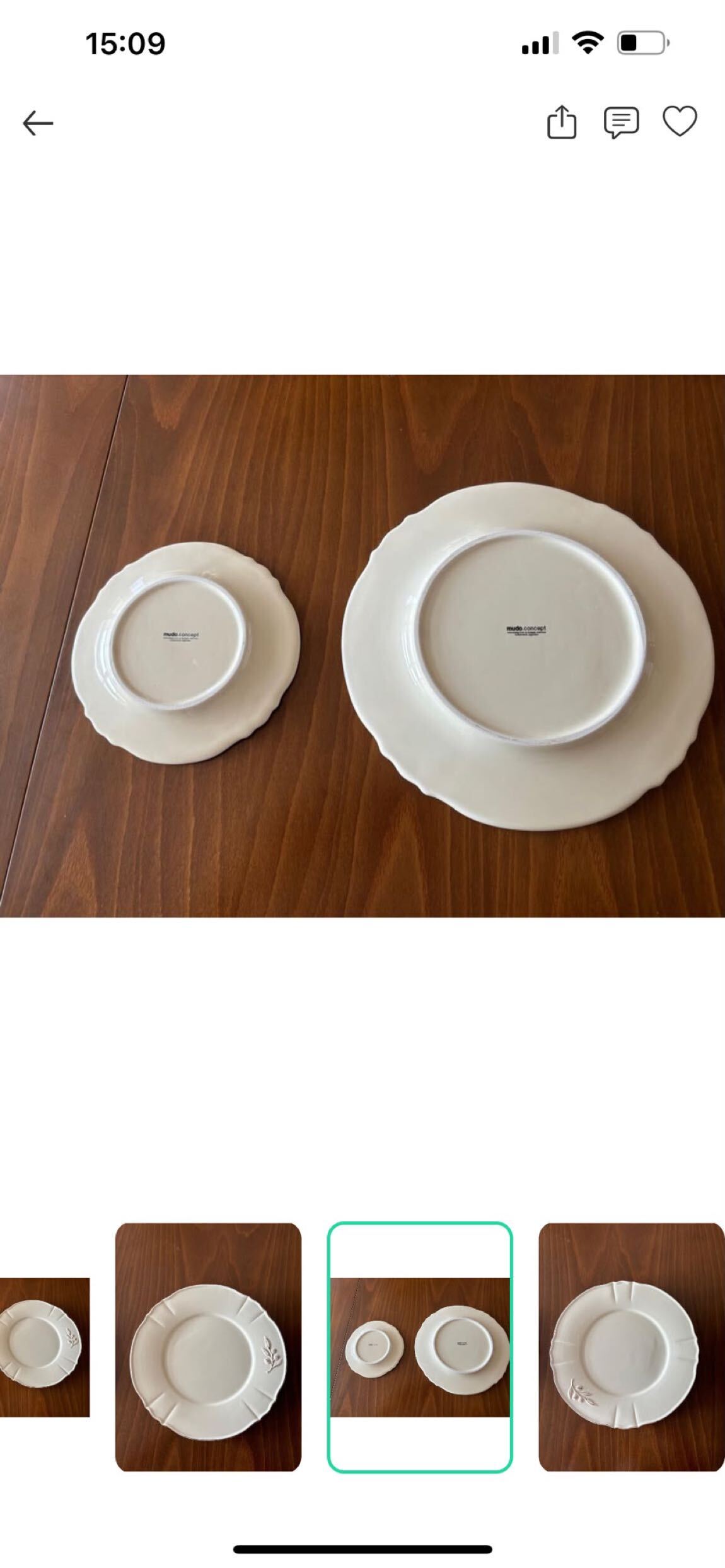 Porselen servis ve pasta tabağı 24 parça — görsel 3/3