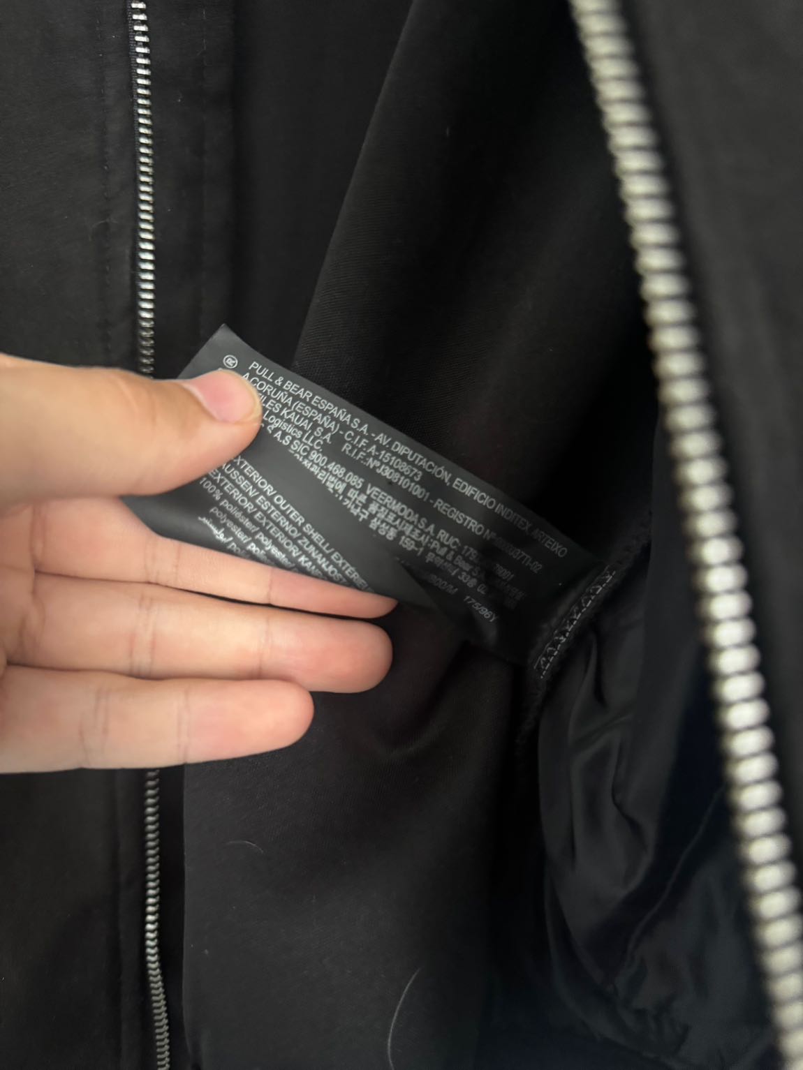 Pull & Bear Siyah Bomber ceket — görsel 3/4