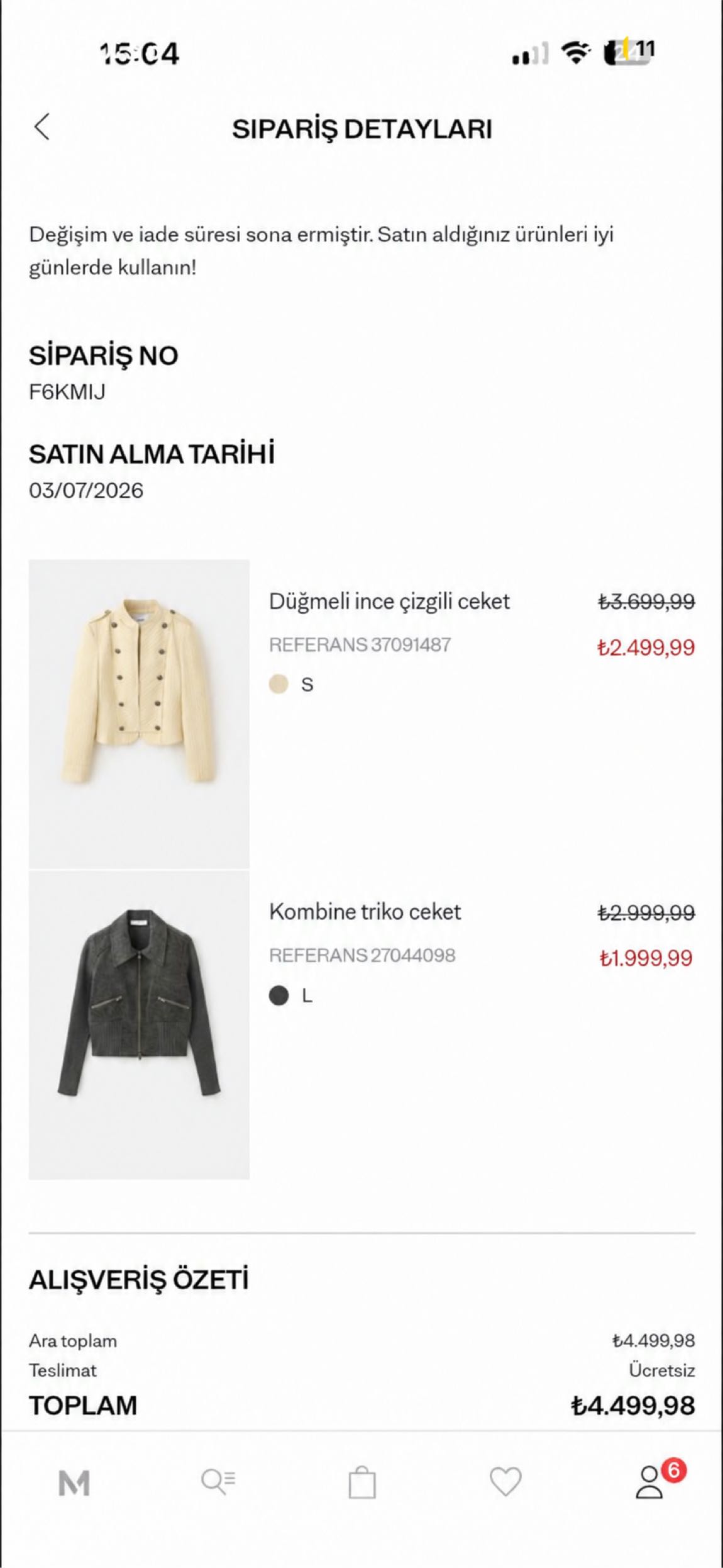 Mango sarı Çizgili Blazer Ceket — görsel 5/6