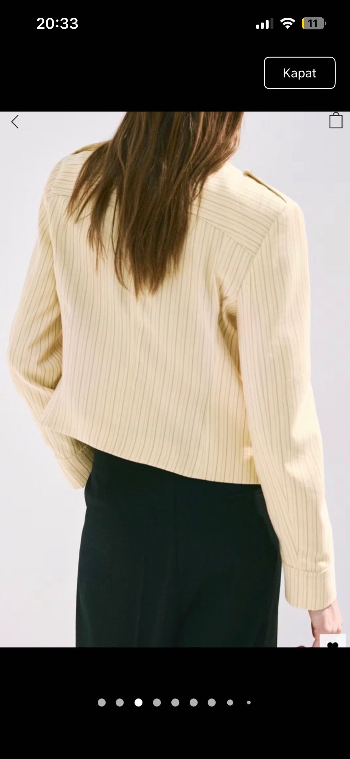 Mango sarı Çizgili Blazer Ceket — görsel 2/6
