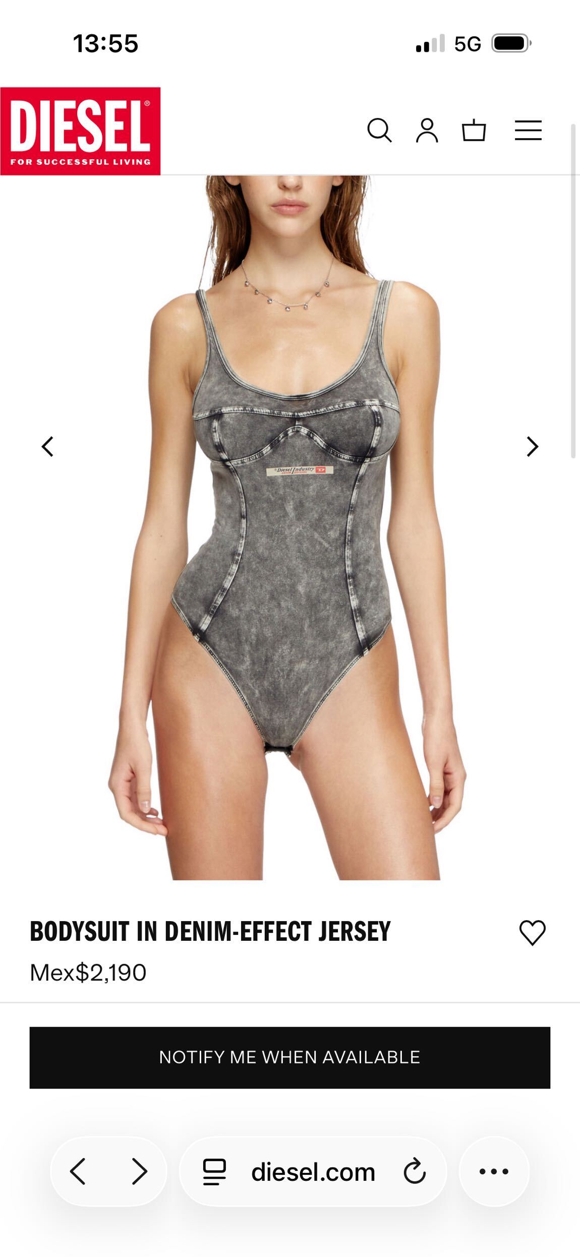Diesel Jean Etkili Bodysuit — görsel 4/4