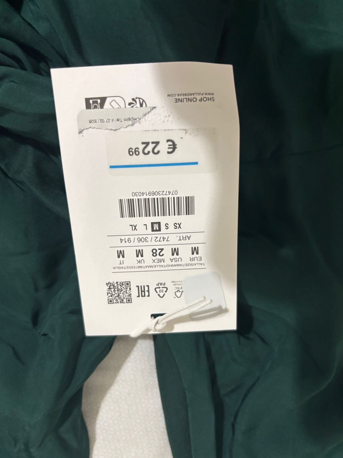 Pull & Bear Yeşil Saten Seti — görsel 4/4