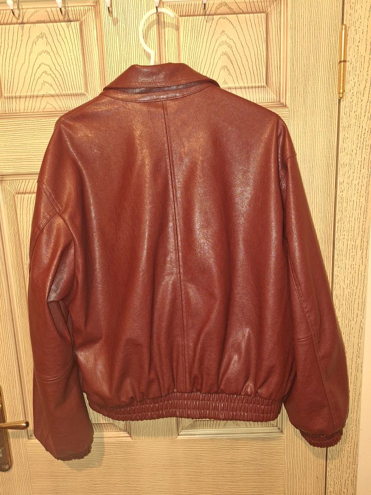Bershka Suni Deri Bordo Ceket — görsel 6/7