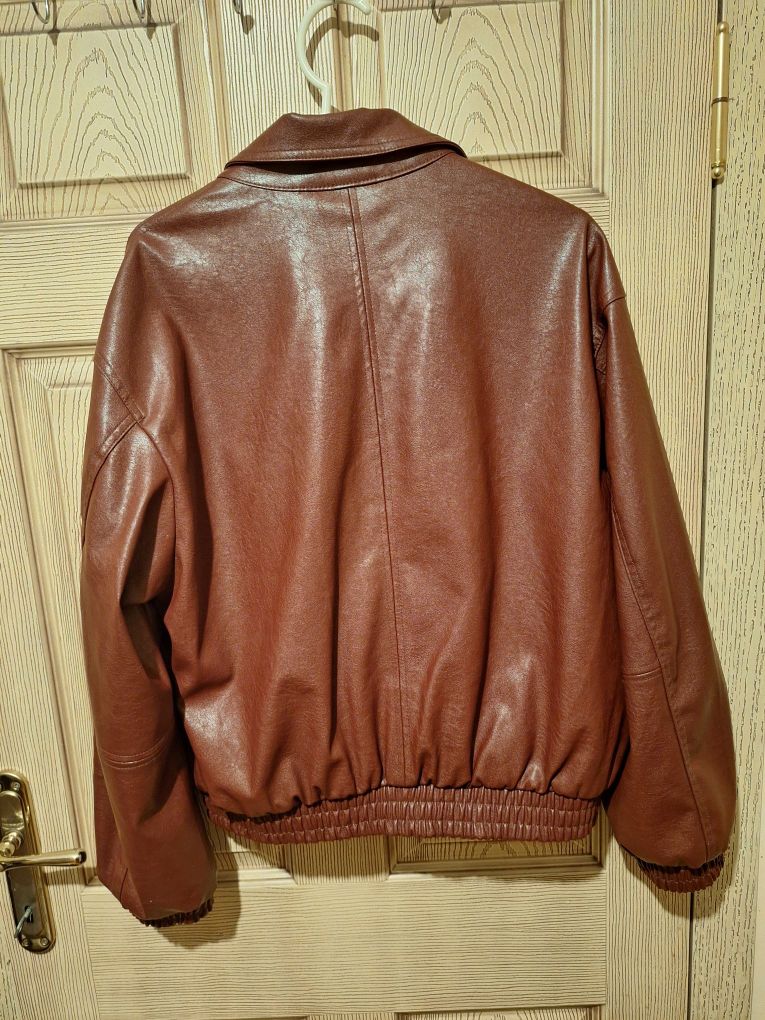 Bershka Suni Deri Bordo Ceket — görsel 7/7