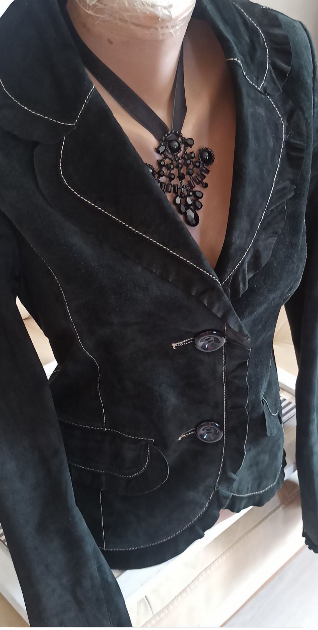 Vintage Nubuk deri Ceket — görsel 6/12