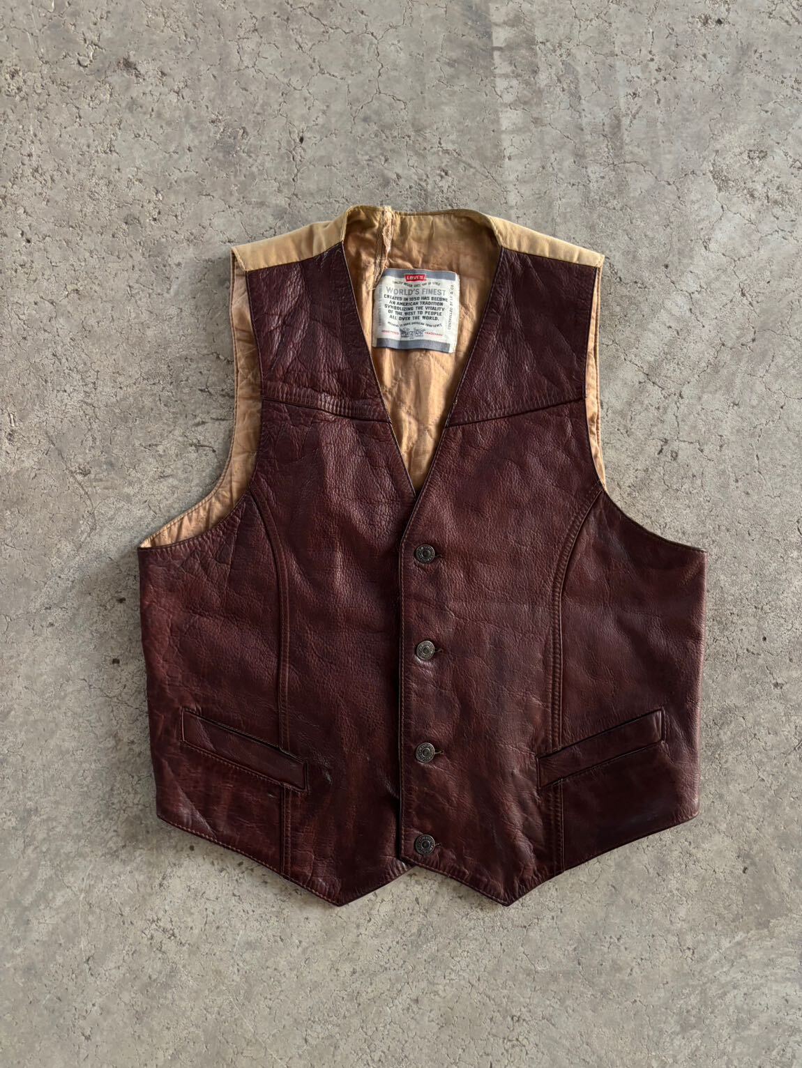 Levis Orijinal Hakiki Deri Yelek Vintage — görsel 2/7