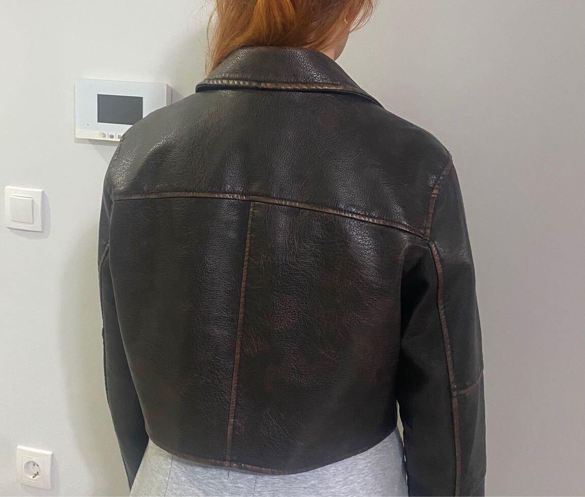 Pull&Bear suni deri ceket — görsel 7/8