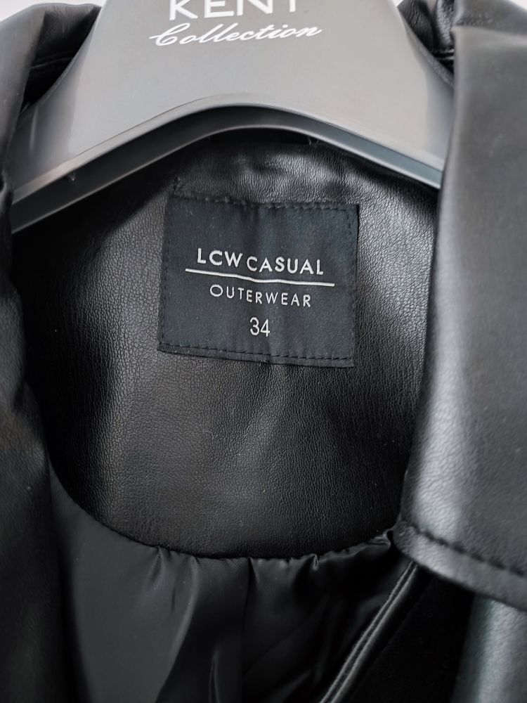 LC Waikiki Siyah Deri Ceket — görsel 6/8