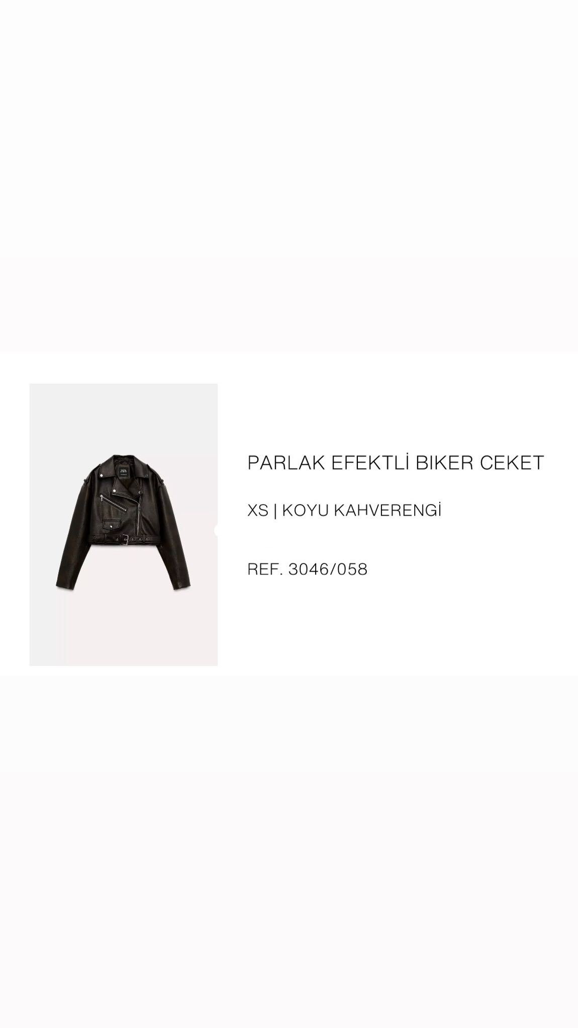 Zara Parlak Simli Suni Deri Ceket — görsel 5/5