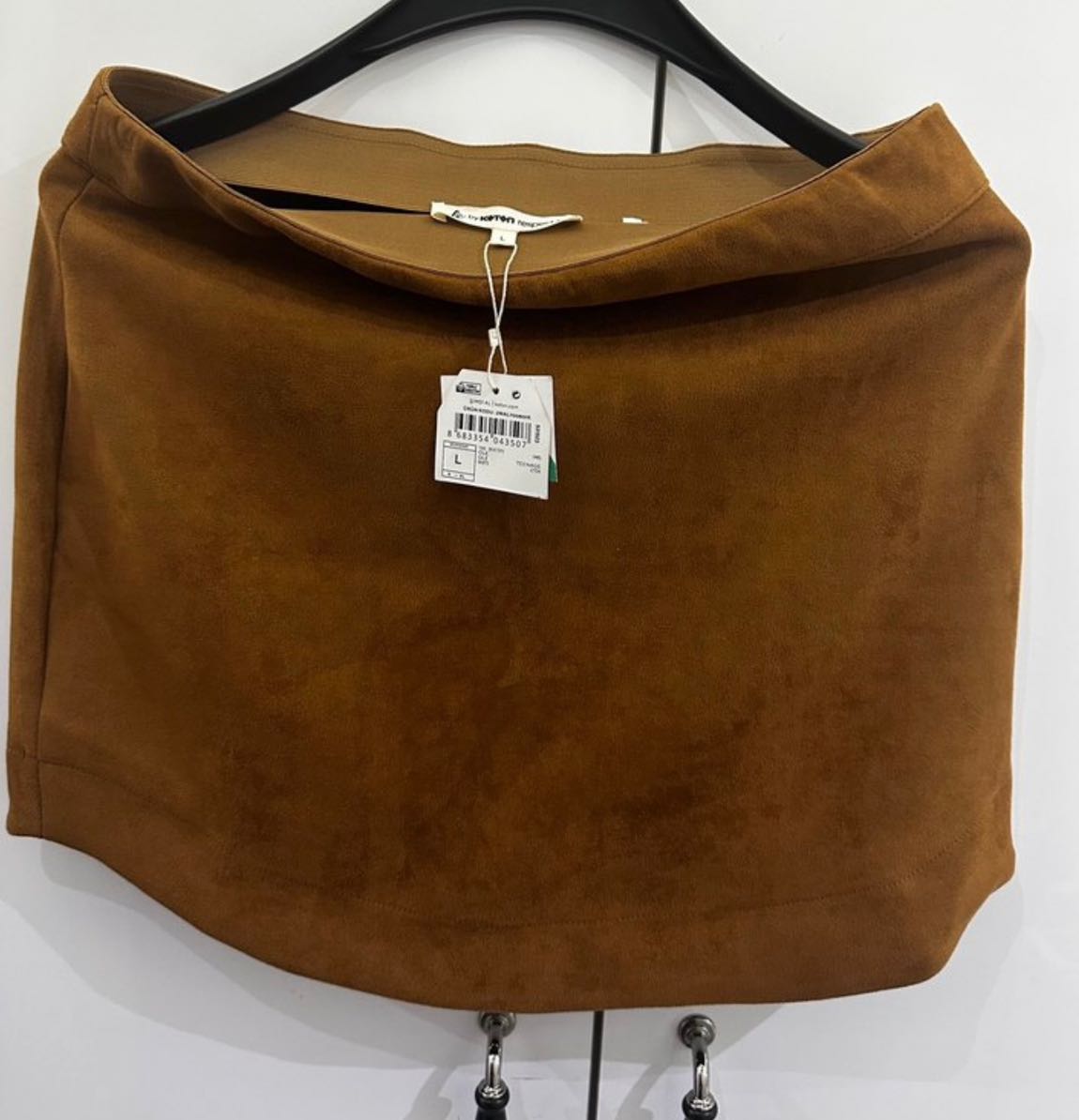 Kahverengi Süet Mini Etek — görsel 2/3