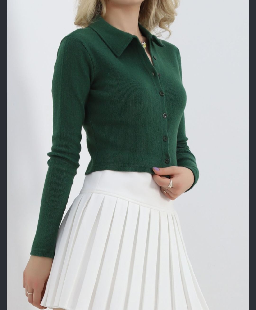 Polo yaka haki hırka — görsel 3/7