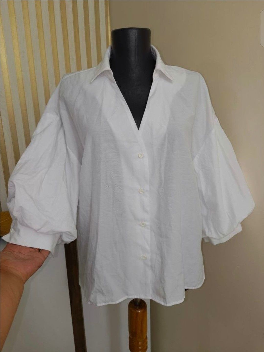 Balon kol pull Bear Beyaz Gömlek 6070 — görsel 2/8