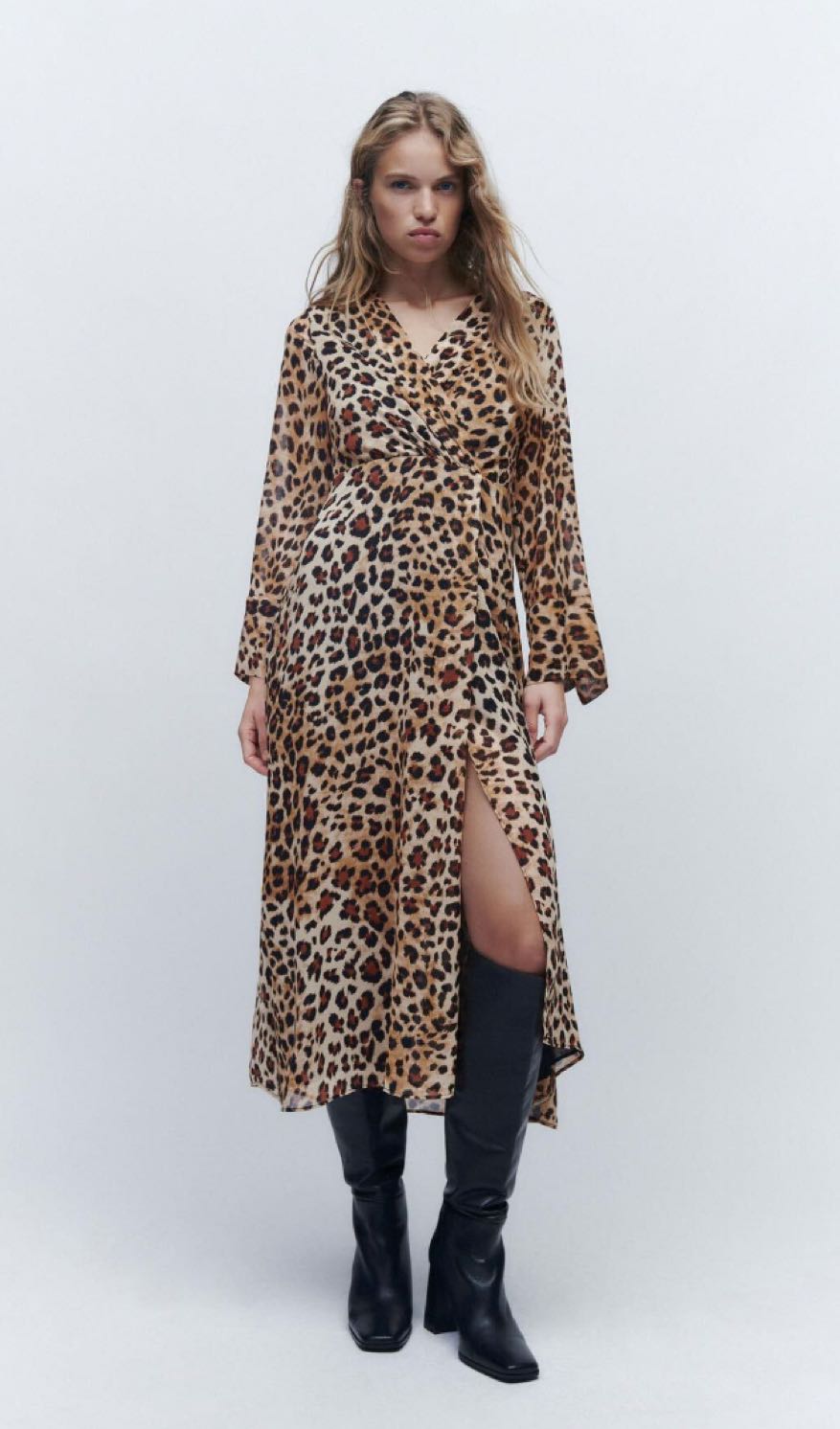 Zara Leopar Günlük Elbise — görsel 3/7