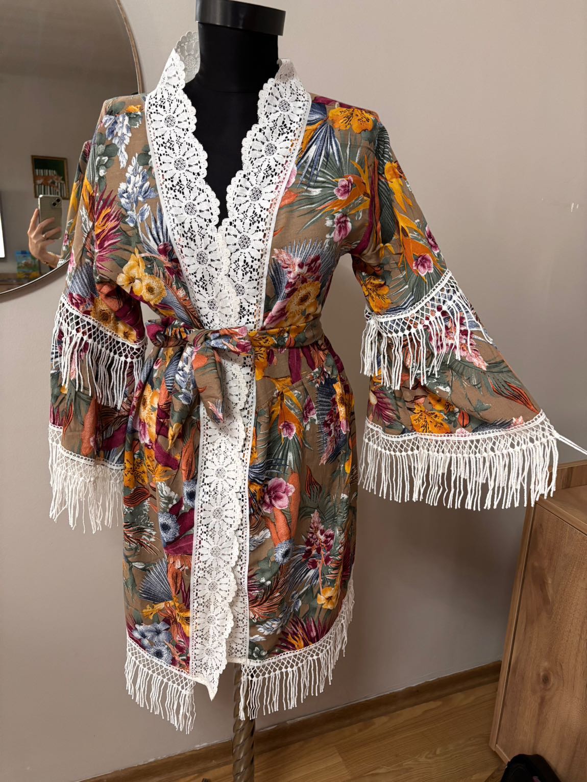 dantel detaylı kimono — görsel 4/4