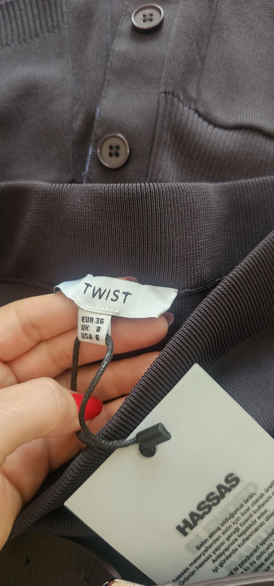 twist set Mavi Beyaz Gömlekli etek — görsel 4/5