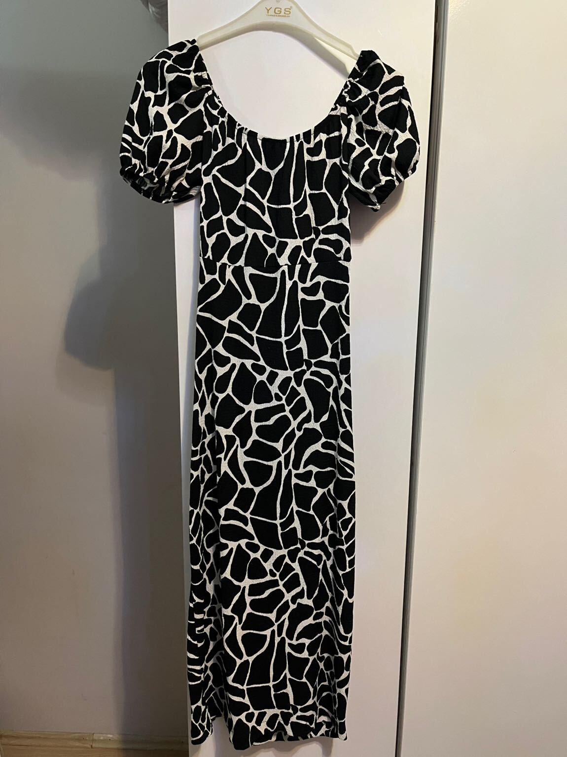 Zebra Desenli Uzun Elbise — görsel 2/3